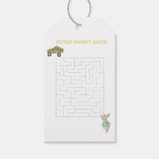 Peter Rabbit Kindergeburtstag & Game Geschenkanhänger (Rückseite)