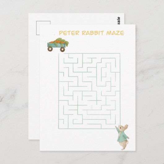 Peter Rabbit Kindergeburtstag & Game Postkarte (Vorne/Hinten)