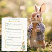 Peter Rabbit Kindergeburtstag & Game Postkarte