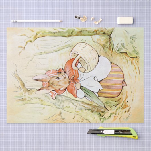Peter Rabbit (Korb) Gewebepapier Seidenpapier (Handwerk)