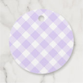 Peter Rabbit Lila Baby Shower Geschenkanhänger (Rückseite)