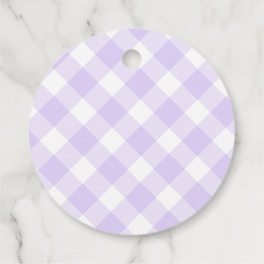 Peter Rabbit Lila Baby Shower Geschenkanhänger (Rückseite)