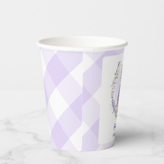 Peter Rabbit Lila Baby Shower Pappbecher (Rechts)