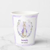Peter Rabbit Lila Baby Shower Pappbecher (Vorderseite)