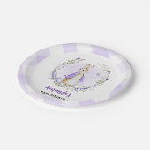 Peter Rabbit Lila Baby Shower Pappteller (Schrägansicht)