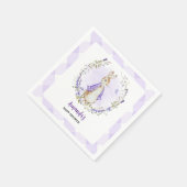 Peter Rabbit Lila Baby Shower Serviette (Ecke)