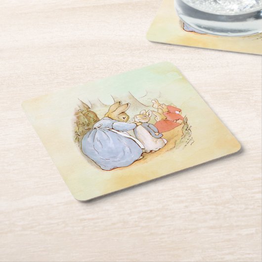 Peter Rabbit (Mama) Rechteckiger Pappuntersetzer (angewinkelt)