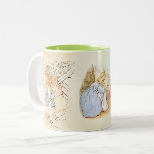 Peter Rabbit (Mama) Zweifarbige Tasse (Vorderseite Links)