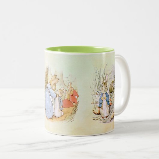 Peter Rabbit (Mama) Zweifarbige Tasse (VorderseiteRechts)