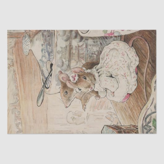 Peter Rabbit (Mäuse) Gewebe Seidenpapier (Vorderseite)