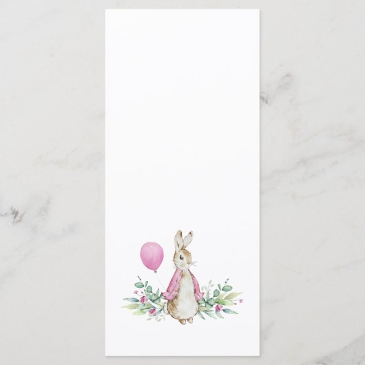 Peter Rabbit Menükarte (Rückseite)