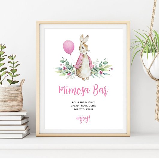 Peter Rabbit Mimosa Bar Poster