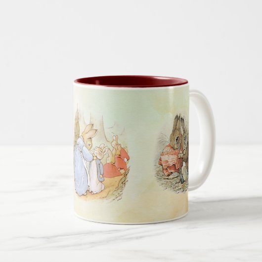 Peter Rabbit mixen Zwei-Tone-Kaffee-Tasse Zweifarbige Tasse (VorderseiteRechts)