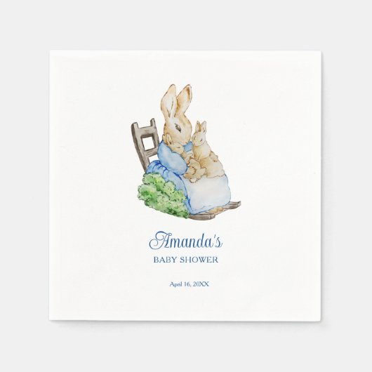 Peter Rabbit Mommy Baby Shower Serviette (Vorderseite)