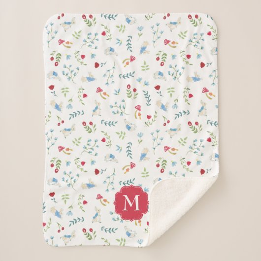 Peter Rabbit | Muster des Waldes Sherpadecke (Vorderseite)