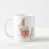 Peter Rabbit Mutter sagt "Auf Wiedersehen" und sen Kaffeetasse (Links)