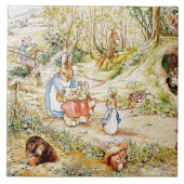 Peter Rabbit Nachbarschaft von Beatrix Potter Fliese (Vorderseite)