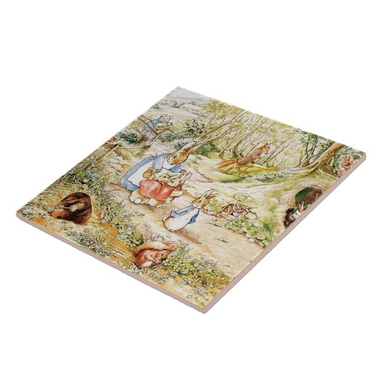 Peter Rabbit Nachbarschaft von Beatrix Potter Fliese (Seite)