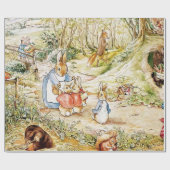 Peter Rabbit Nachbarschaft von Beatrix Potter Geschenkpapier (Flach)