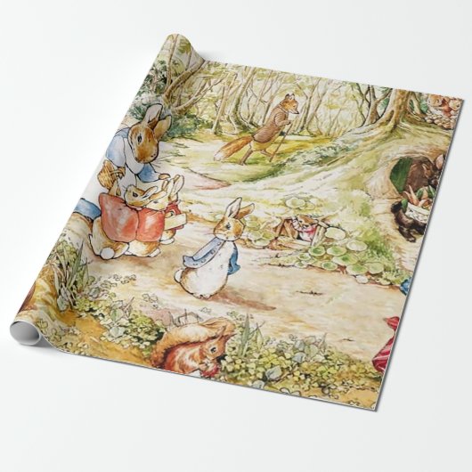 Peter Rabbit Nachbarschaft von Beatrix Potter Geschenkpapier (Ungerollt)