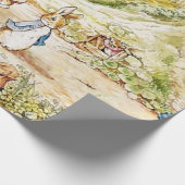 Peter Rabbit Nachbarschaft von Beatrix Potter Geschenkpapier (Ecke)