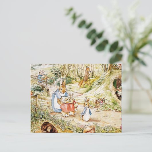Peter Rabbit Nachbarschaft von Beatrix Potter Postkarte (Stehend Vorderseite)