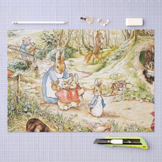 Peter Rabbit Nachbarschaft von Beatrix Potter Seidenpapier (Handwerk)