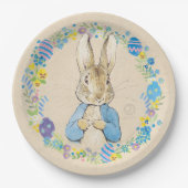 Peter Rabbit Oaster Floral Pappteller (Vorderseite)