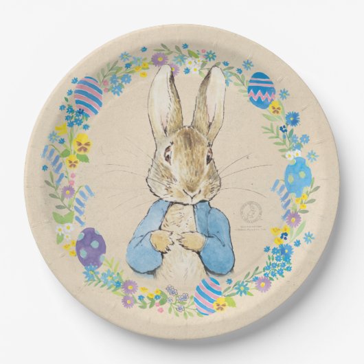 Peter Rabbit Oaster Floral Pappteller (Vorderseite)