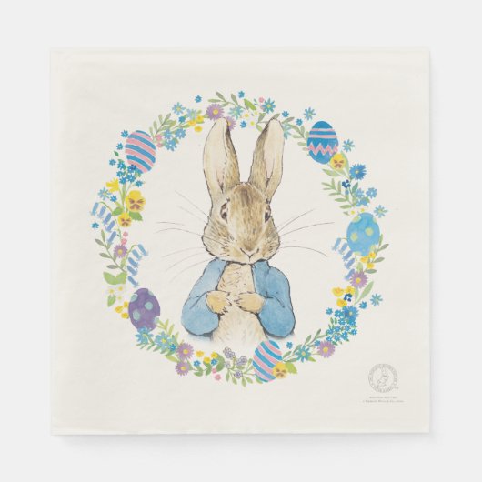 Peter Rabbit Oaster Floral Serviette (Vorderseite)