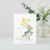 Peter Rabbit | Osterwünsche Feiertagspostkarte (Stehend Vorderseite)