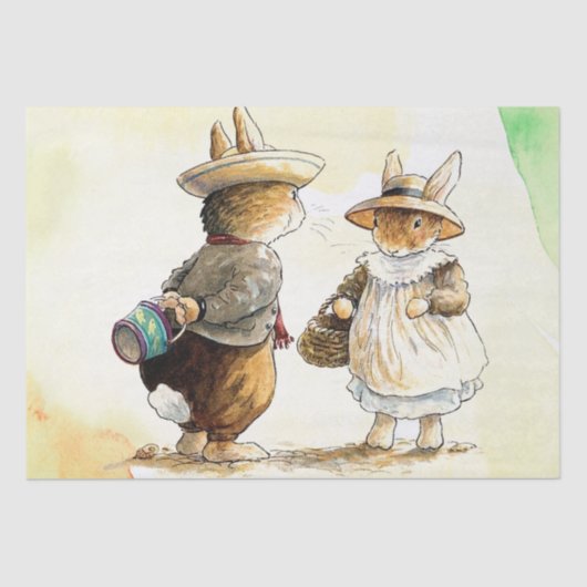 Peter Rabbit (Paar) Gewebepapier Seidenpapier (Vorderseite)