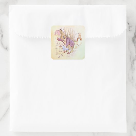 Peter Rabbit (Papa) Square Sticker (Tasche)