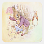 Peter Rabbit (Papa) Square Sticker (Vorderseite)
