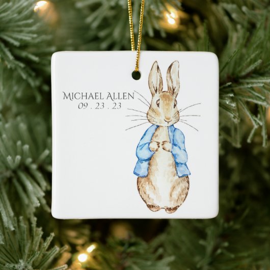 Peter Rabbit Personalisiert Baby Keramikornament (Baum)