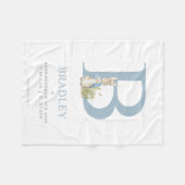 Peter Rabbit | Personalisierter Buchstabe B Fleecedecke (Vorderseite (Horizontal))