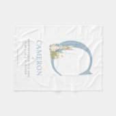 Peter Rabbit | Personalisierter Buchstabe C Fleecedecke (Vorderseite (Horizontal))