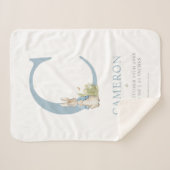 Peter Rabbit | Personalisierter Buchstabe C Sherpadecke (Vorderseite (Horizontal))