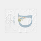 Peter Rabbit | Personalisierter Buchstabe D Fleecedecke (Vorderseite (Horizontal))