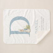 Peter Rabbit | Personalisierter Buchstabe D Sherpadecke (Vorderseite (Horizontal))