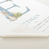 Peter Rabbit | Personalisierter Buchstabe E Sherpadecke (3/4)
