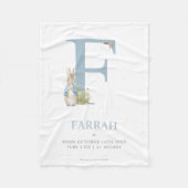 Peter Rabbit | Personalisierter Buchstabe F Fleecedecke (Vorderseite)