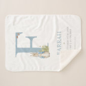Peter Rabbit | Personalisierter Buchstabe F Sherpadecke (Vorderseite (Horizontal))