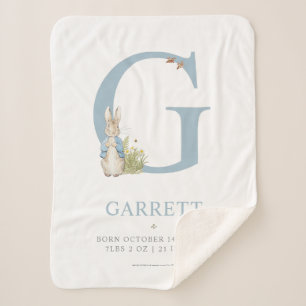 Peter Rabbit   Personalisierter Buchstabe G Sherpadecke