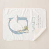 Peter Rabbit | Personalisierter Buchstabe G Sherpadecke (Vorderseite (Horizontal))