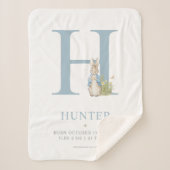 Peter Rabbit | Personalisierter Buchstabe H Sherpadecke (Vorderseite)