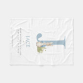 Peter Rabbit | Personalisierter Buchstabe J Fleecedecke (Vorderseite (Horizontal))