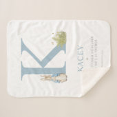 Peter Rabbit | Personalisierter Buchstabe K Sherpadecke (Vorderseite (Horizontal))