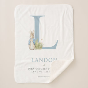 Peter Rabbit   Personalisierter Buchstabe L Sherpadecke