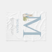 Peter Rabbit | Personalisierter Buchstabe M Fleecedecke (Vorderseite (Horizontal))